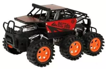 TOI-TOYS Spielzeug-Auto VEHICOOL Monster Truck mit 6 Rädern Friktionsantrieb, rot