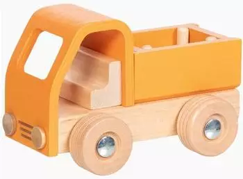 Goki Pritschenwagen, Schiebefahrzeug aus Holz mit Abnehmbarer Ladefl&auml;che