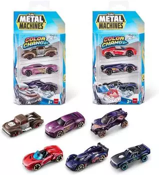 ZURU Metal Machines Farbwechselauto Serie 4, Die-Cast 1:64, 6er-Pack (67116)