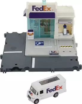 Matchbox Action Drivers FedEx Package Center Spielset mit Lieferfahrzeug 1:64 (HLY62)