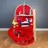 Teamson Kids Holz-Feuerwehrstation 3-stöckig, 25-teiliges Figurenset, rot (TD-13994B)
