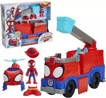 Hasbro Spidey and His Amazing Friends Rescue-Webs Feuerwehrauto, Actionfigur (7,6cm) (G1992)