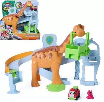 Paw Patrol The Dino Movie Lift & Race Dino Spielset mit 25,4cm Brachiosaurus (6075941)