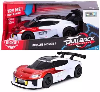 Dickie Porsche Mission R Spielzeugauto Pullback mit Licht und Sound