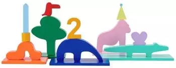 Remember Geburtstagszug "Animals" mit 11 Ziffern, Holz/MDF, bunt (KGZ01)