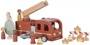 Little Dutch Holz-Feuerwehrauto-Set - personalisierbar |