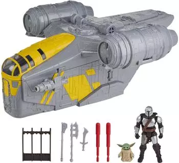 Hasbro Razor Crest 2-in-1-Spielset mit Mandalorian- und Grogu-Figuren, 35cm