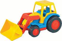 Wader Quality Toys BASICS Traktor mit Frontschaufel (36120)