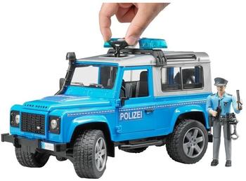 Bruder Land Rover Defender Station Wagon Polizeifahrzeug mit Polizist (02597)