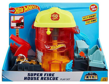Hot Wheels Super City Fire House Rescue Play Set (GJL06)