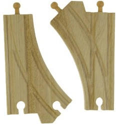 Bigjigs Holz-Eisenbahn System - Schienenweichen (BJT107)