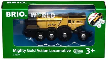 Brio Goldene Batterielok mit Licht und Sound (33630)