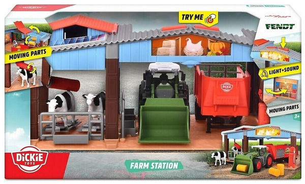 Dickie Bauernhof Set Farm Station mit Traktor