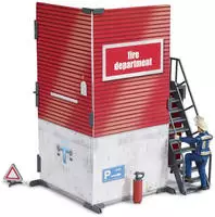 bruder 62702, bruder bworld 62702 - bworld Feuerwehrstation mit Feuerwehrmann