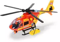 Dickie-Toys Flugger&auml;t Airbus Rettungs-Hubschrauber, mit Aufzieh-Propeller, Licht,