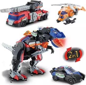 Vtech Switch & Go Dinos - 3-in-1 Super-T-Rex (549504) – Interaktive Funktionen für maximalen Spielspaß