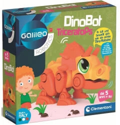 Clementoni Galileo Robotics DinoBot Triceratops Dinosaurier Modellbausatz,Spielzeug Roboter für Kinder ab 5 Jahren, 59326