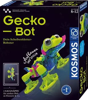 Kosmos Gecko Bot Roboter-Bausatz mit Motor & Saugnäpfen, ab 8 Jahren (621452)