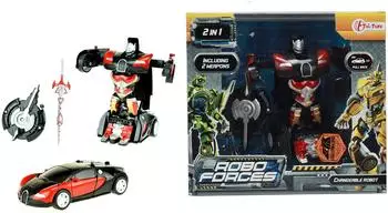 TOI-TOYS ROBOFORCES Verwandlungsroboter Superauto 2-in-1, 20cm (30910A)