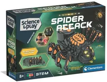 Clementoni Science & Play Spider Robot, Laufroboter mit LED-Augen, ab 8 Jahren (75162)
