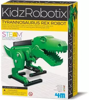 4M KidzRobotix Tyrannosaurus Rex Roboter-Bausatz, STEM, ab 8 Jahre (4M-03460)