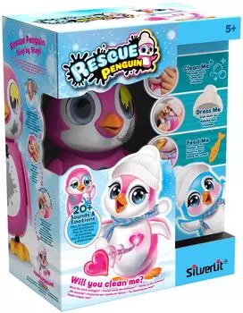 Silverlit Rescue Penguin interaktiv, rosa, Kinder (88650)