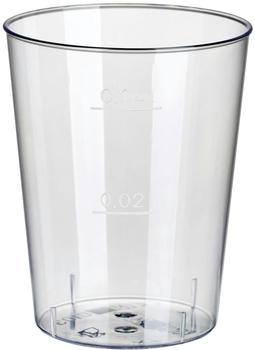 Papstar 400x Einweg-Schnapsglas 4cl PS mit Eichstrich bei 2cl und 4cl transparent - KT-20021100//010