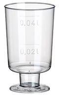 Starpak 20 Stiel-Gläser für Schnaps, PS 4 cl Ø 3,8 cm · 6,3 cm glasklar einteilig - Synthetisches Material 12035