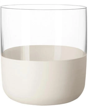 Villeroy & Boch Manufacture Rock blanc Schnapsglas Set 4 teilig Weiß, Shot Gläser, Gläser für Schnaps und Likör, Handbemalte Schnapsgläser, Kristallglas