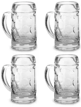 Winkee Maßkrug Schnapsgläser 4er Set, 5cl, Transparent (16596)