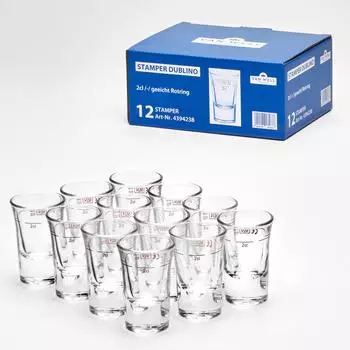 Van Well Stamper Dublino Schnapsglas 2cl konisch, geeicht, 12 Stück (52354662-0)