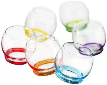 Crystalex Crazy Likörgläser mehrfarbig 60ml, 6er-Set