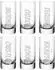 LUXENTU Schnaps-Ensemble Stamper 55ml, Glas, transparent, 6er Set (4262418972300)