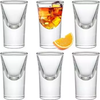 LuxusKollektion Mini-Schnapsgläser-Set 6-teilig, 15ml, schwerer Boden