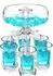 LuxusKollektion Schnapsspender Set mit 6 Gläsern, 4cl, Kunststoff