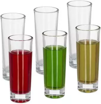 Relaxdays Schnapsgläser 6er Set, 6cl, transparent (10039778)