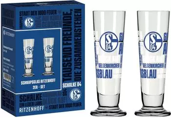 Ritzenhoff Schnapsglas FC Schalke 04 52ml, 2er-Set (9054001)