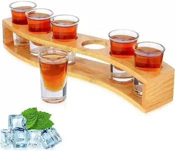 LuxusKollektion Schnapsgläser-Set 6 Stück, Klarglas, 30ml