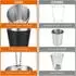 LuxusKollektion Schnapsgläser 12er Set 30ml, Edelstahl, schwarz