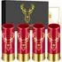 LuxusKollektion Schnapsgläser Hirschkopf 4er Set, Kunststoff, rot, 45ml