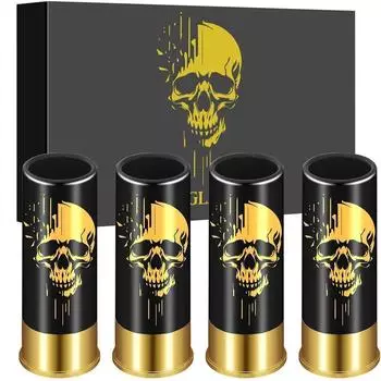 LuxusKollektion Totenkopf-Schnapsgläser Kunststoff, 12er-Set (12 GA)