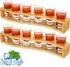 LuxusKollektion Schnapsgläser-Set 12x 30ml, Kristallglas, transparent, mit Serviertablett