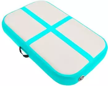 vidaXL Aufblasbare Gymnastikmatte mit Pumpe PVC Grün (92651)