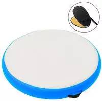 vidaXL Aufblasbares Gymnastik-Kissen mit Pumpe 100x100x10 cm PVC Blau