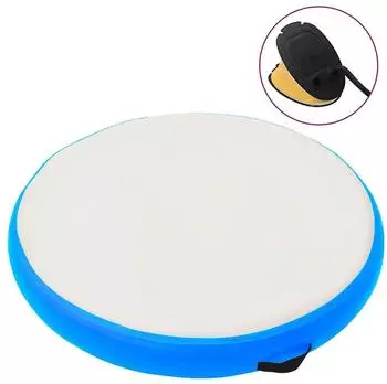 vidaXL Aufblasbares Gymnastikmatte mit Pumpe 100x100x10cm PVC blau (92704)