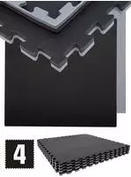 3.2qm Profi Fitnessmatte 2cm - 4er Set 90x90 Bodenschutzmatte F&uuml;r Fitnessger&auml;te