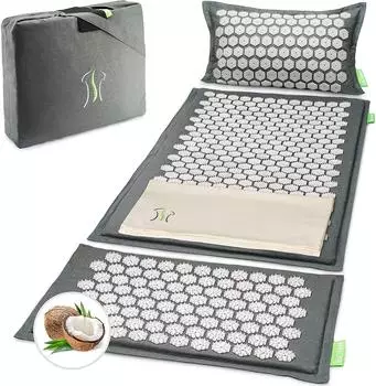 BACKLAxx Akupressurmatte "Magnum" Set XL mit Kissen, Tuch & Tasche, 5-teilig
