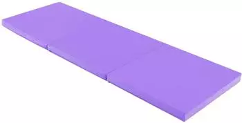 Costway Klappbare Gymnastikmatte 180x60x5cm, Leder, lila