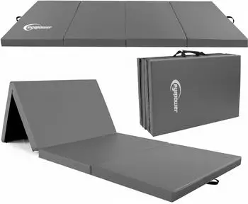 Eyepower Klappbare Turnmatte 180x60x5cm, grau (16479)