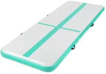 ECD Germany Airtrack aufblasbare Gymnastikmatte 3m, mintgr&uuml;n, 10cm (490018401)